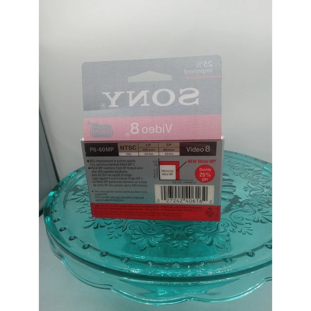Sony Video Cassette Tape 8MM MP 60 Video 8 60 Minutes (P6-60MP) - New Sealed